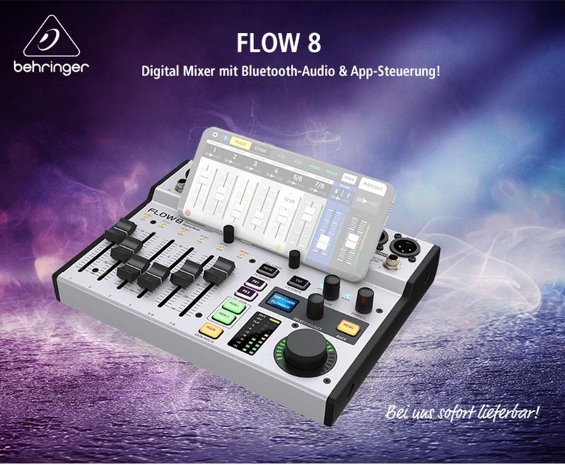 Behringer - FLOW 8 - Digitale Mixer - Compact - Bluetooth Audio