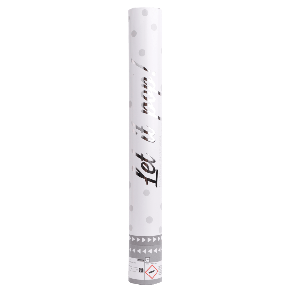 Witte Confetti Kanon Rond 40cm