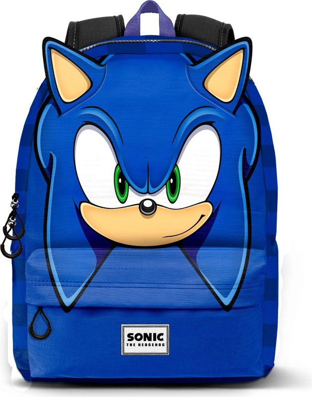 Sonic the Hedgehog Rugzak Jongens Meisjes 2 vakken Premium Quality - Hoogte 34cm