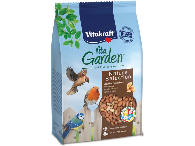 Vitakraft Vogelfutter VitaGarden Erdnüsse geschält 500 g Einzelfuttermittel für freilebende Vögel