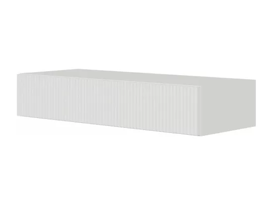Table console avec tiroir - 90 cm - suspendu - blanc - VELDIO