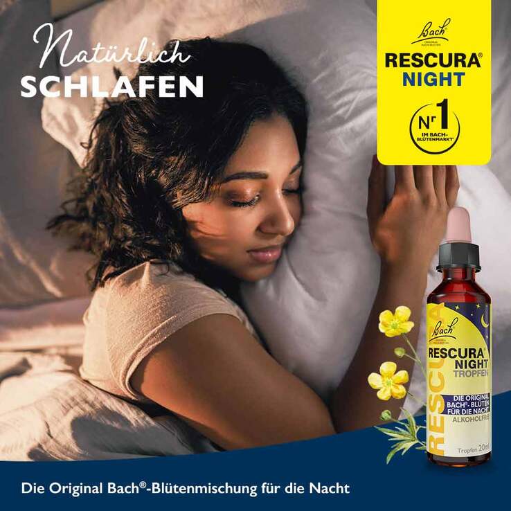 Bachblüten Original Rescura Night Tropfen alkoholfrei, 10 ml