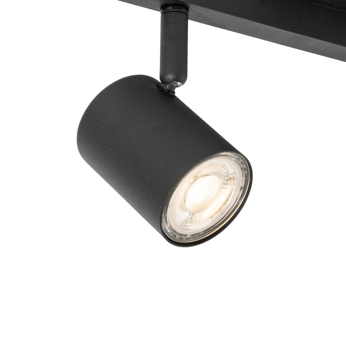 Plafondspot zwart GU10 50mm 2-lichts incl. backlight - Back Up