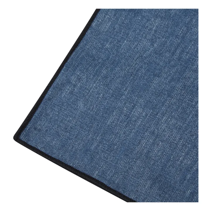 Haomy Set de table Borgo en lin enduit | Bleu