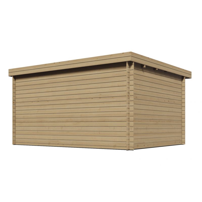 Abri de jardin courchevel de 13 m² en bois de pin ép. 28 mm