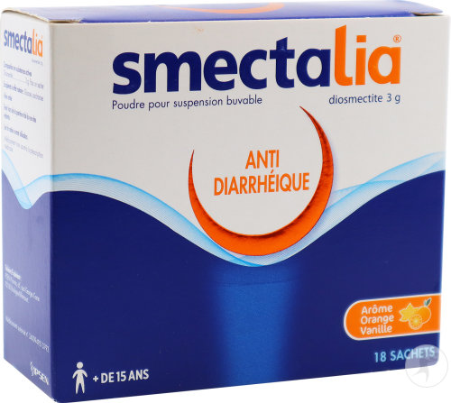 Smectalia 3g Diosmectite Diarrhée Aigue Goût Orange Vanille 18 Sachets À Diluer