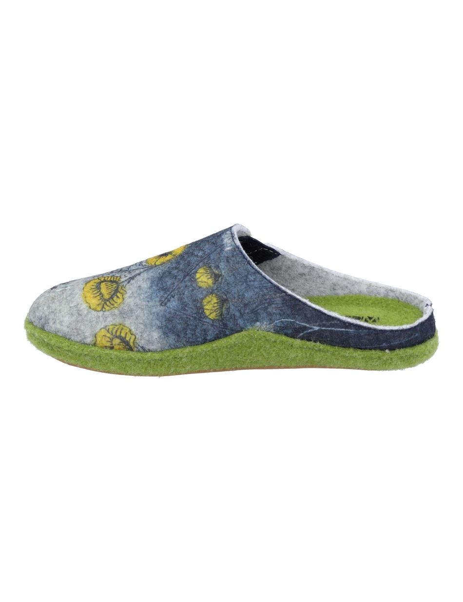 Hausschuh Marguerite 01, blau-multi