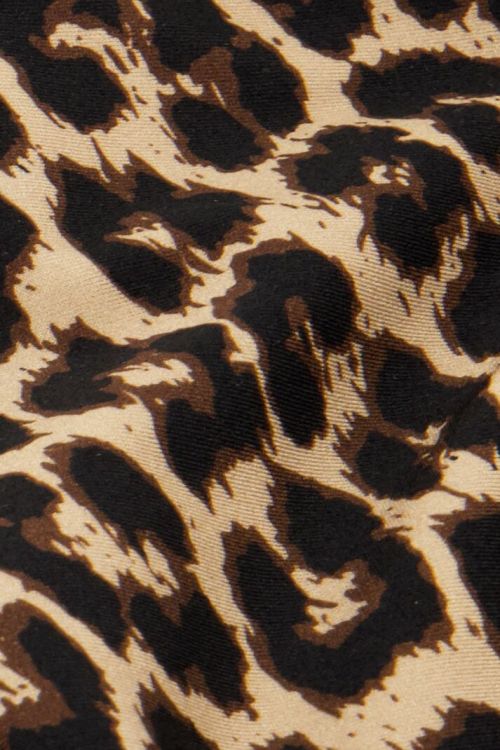 Panterprint bikini broekje met strikbandjes