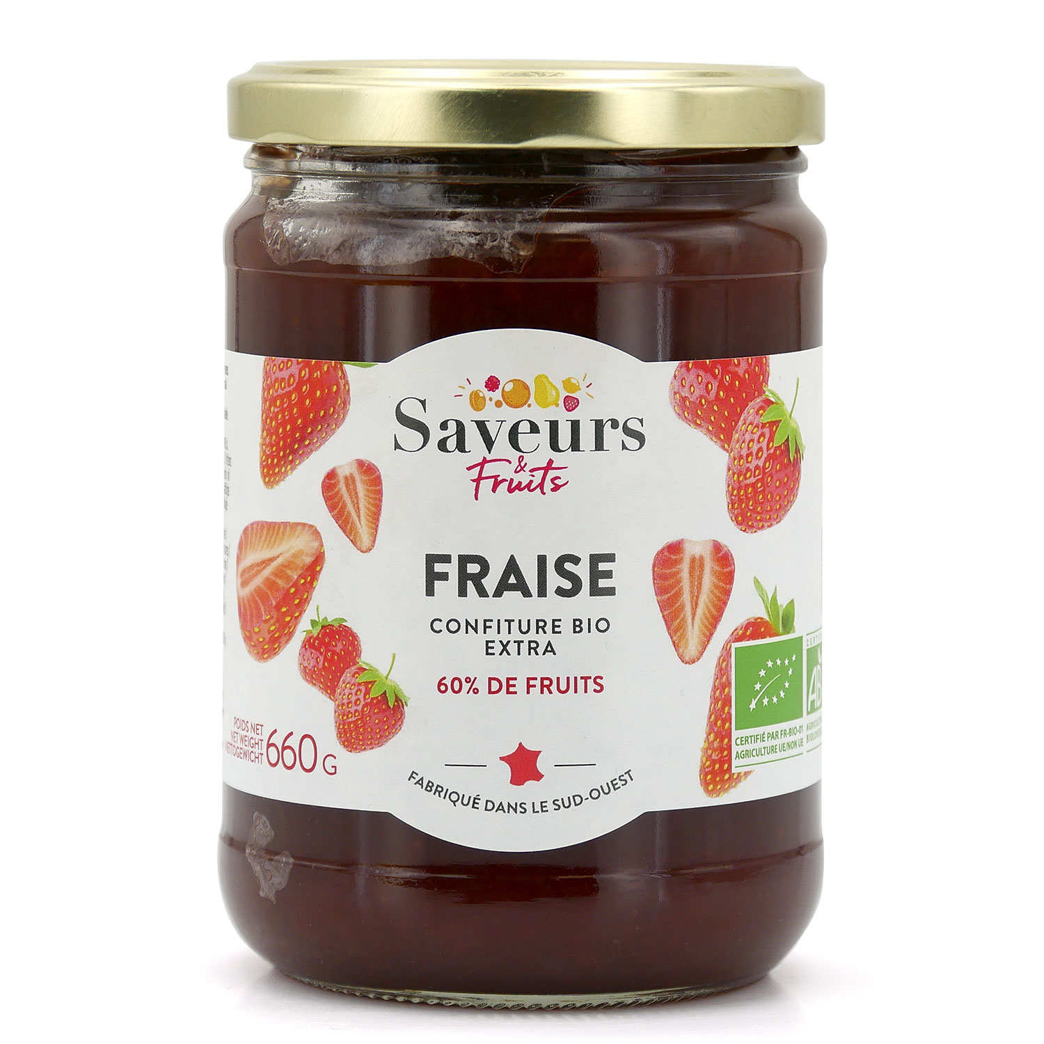Confiture extra de fraise bio - Format Familial