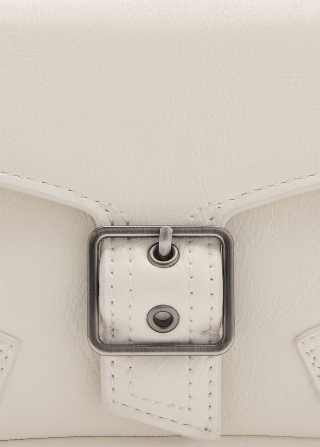 MANGO Shoulder bag with buckle White