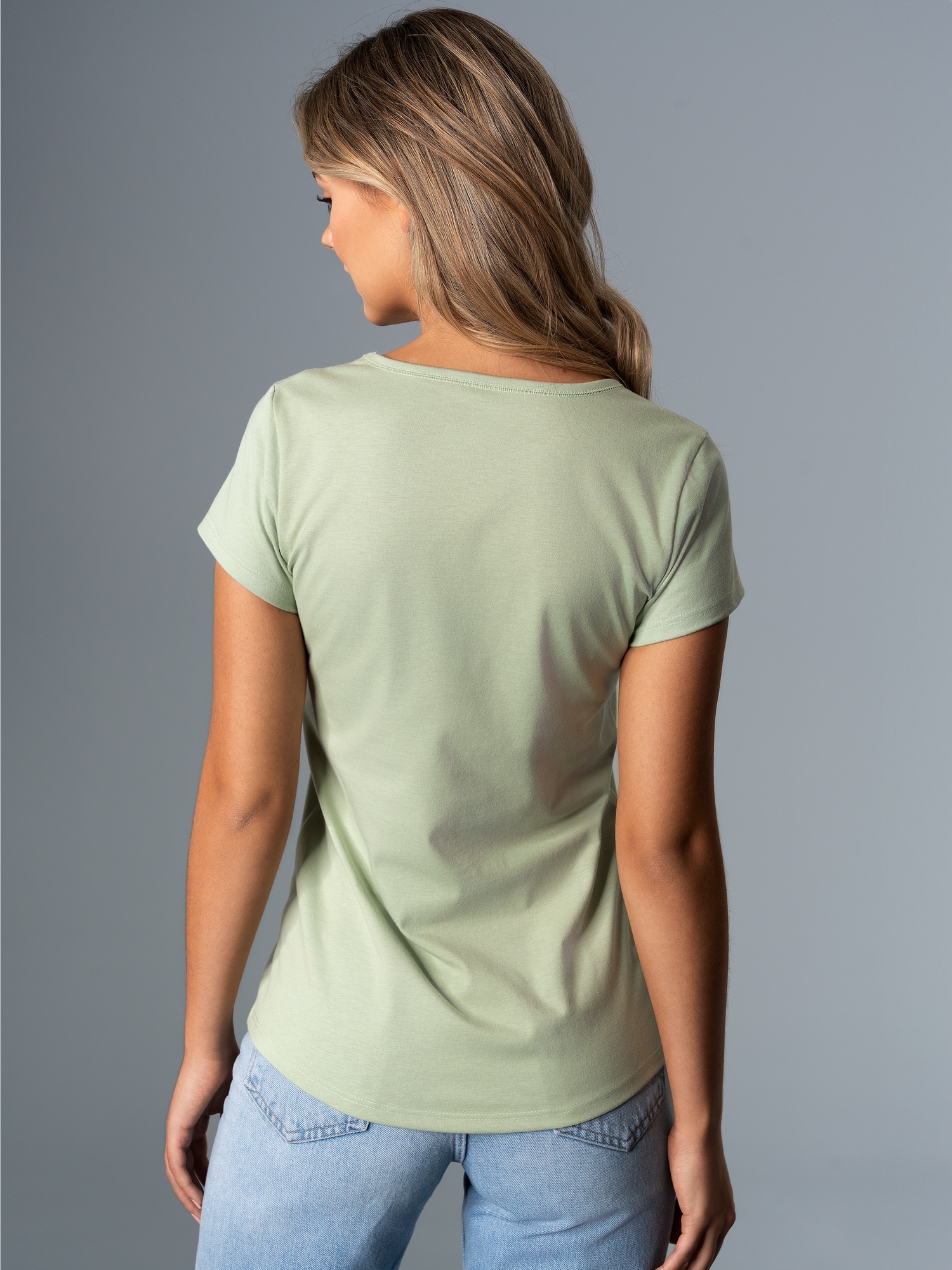 T-Shirt Glitzer-Hirsch Green tea