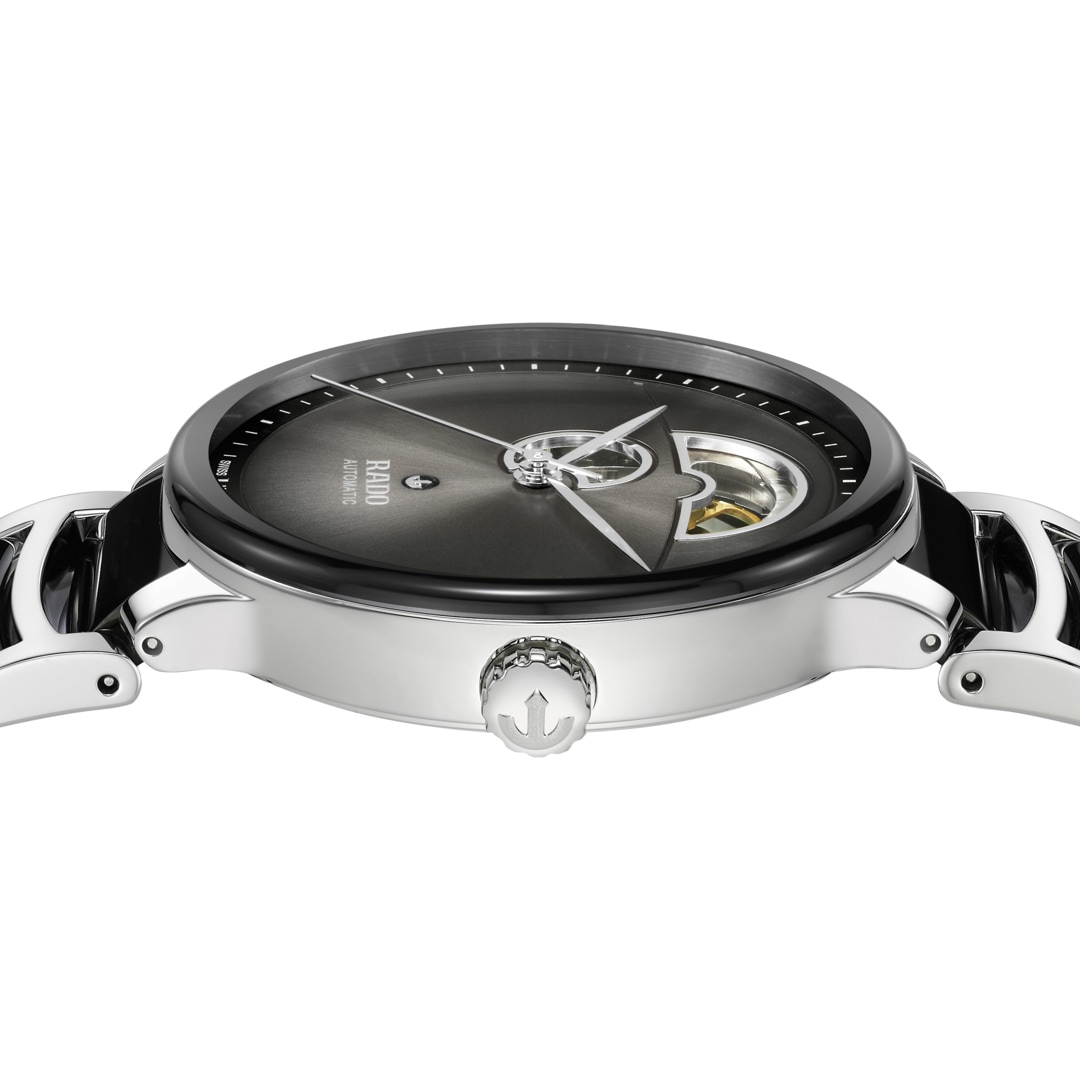 Rado Centrix L Automatik Open Heart Schwarz