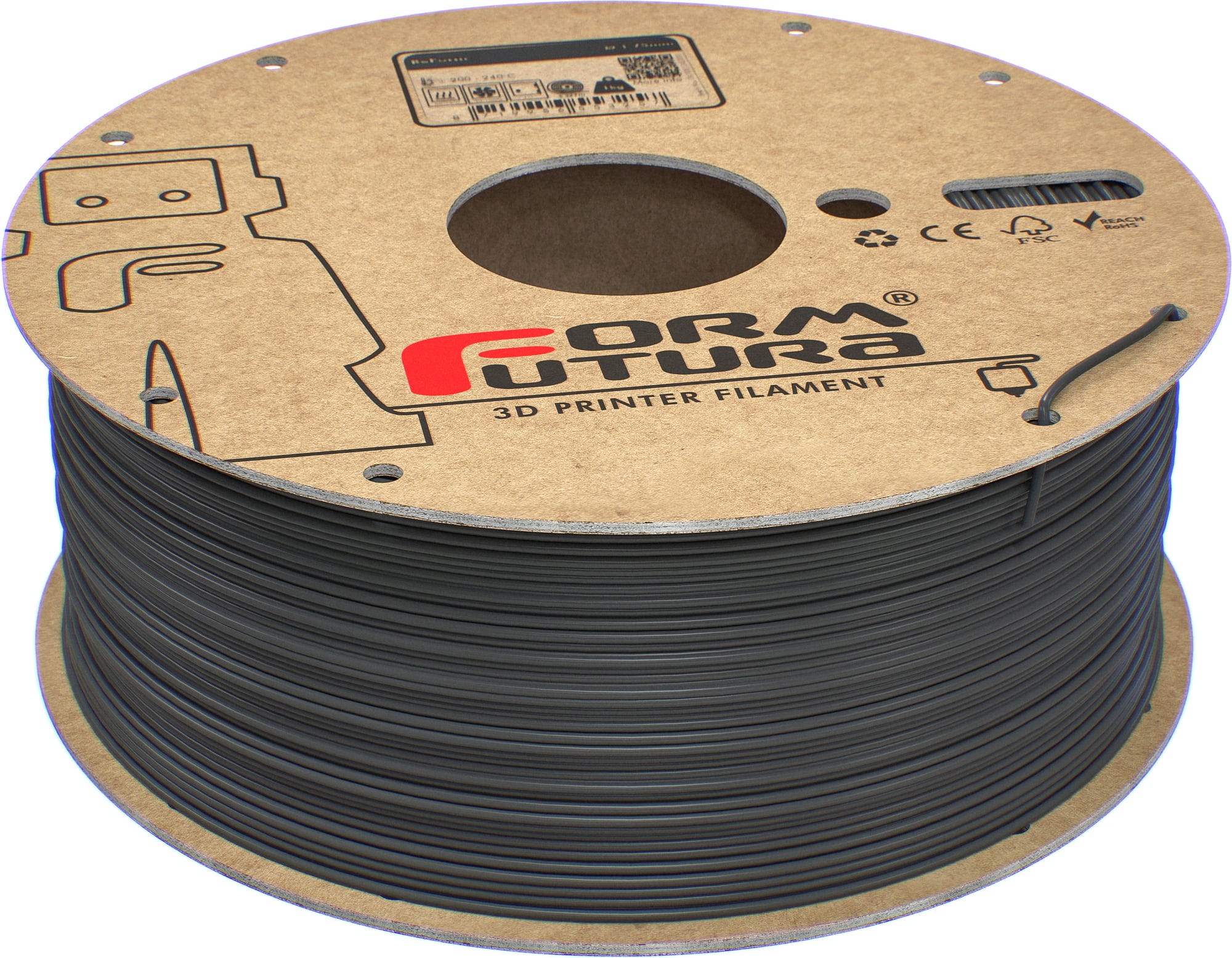 FormFutura  ReForm™ - rTitan Anthracite Grey, 1,75 mm / 1000 g    Nachhaltiges High-Performance-ABS