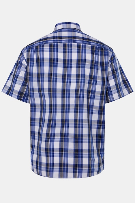 Boston Park Karohemd, Halbarm, Buttondown-Kragen, Comfort Fit, bis 8 XL