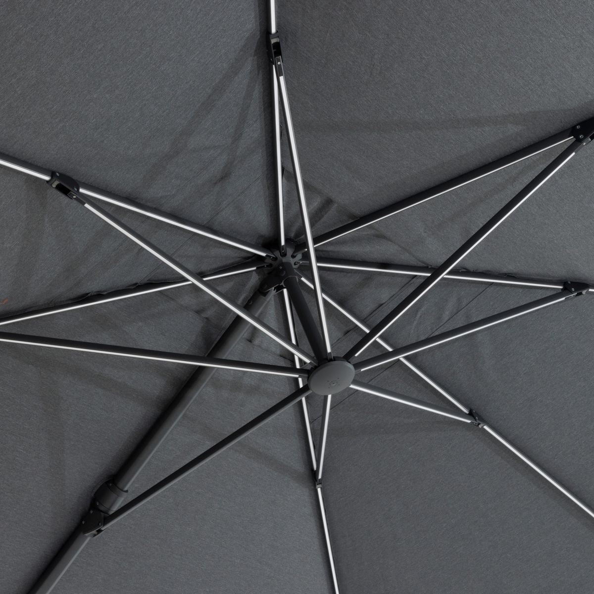 PARASOL DECENTRE MELHIA 4X3M LUMINEUX GRAPHITE ANTHRACITE
