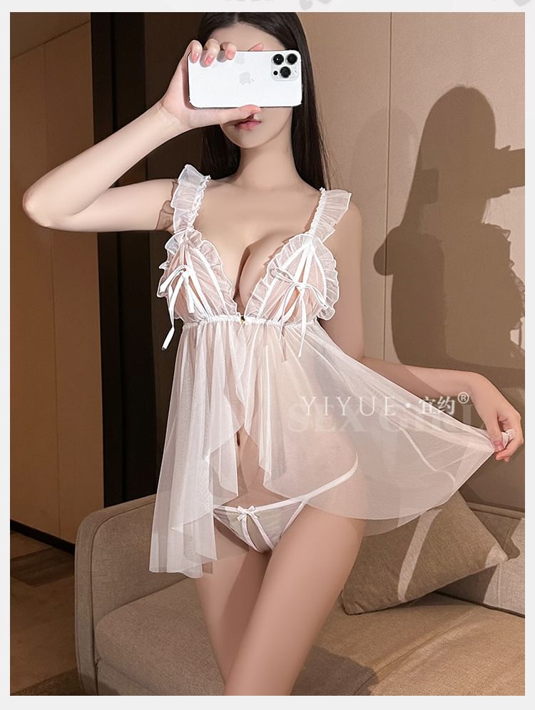 Candyiry - Mouwloze effen babydoll