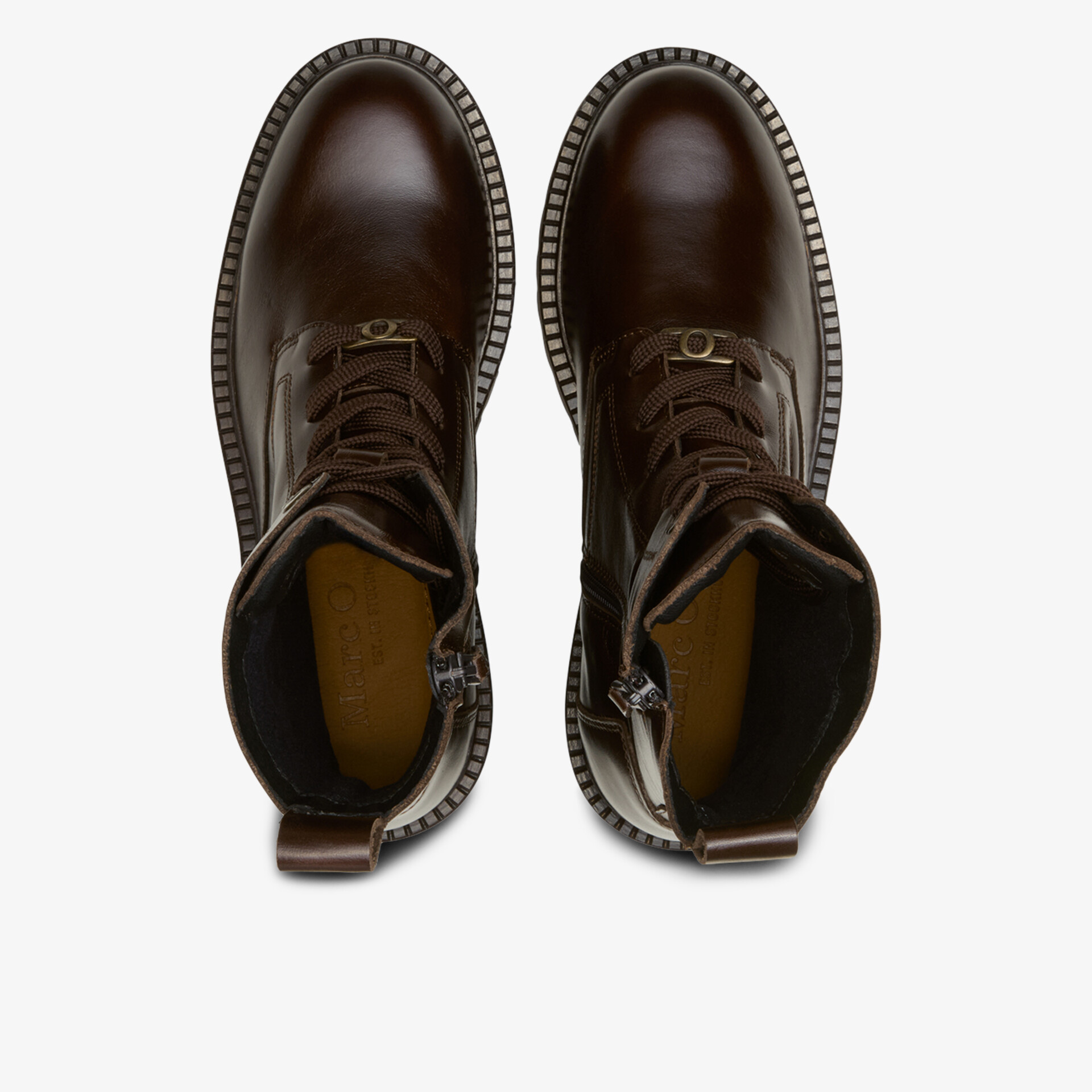 Marc O´Polo Damen Biker Boots braun