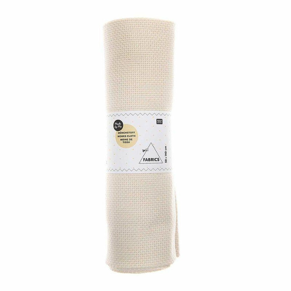2 toiles 100% coton pour point compté beige 50 x 140 cm