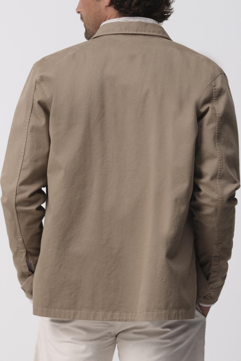 Campbell taupe heren overhemd