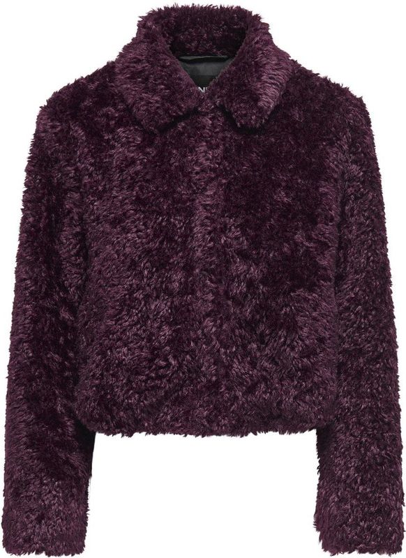 Only - Onlginny Short Teddy Jacket - Damesjas - Mauve Wine - Korte Lengte