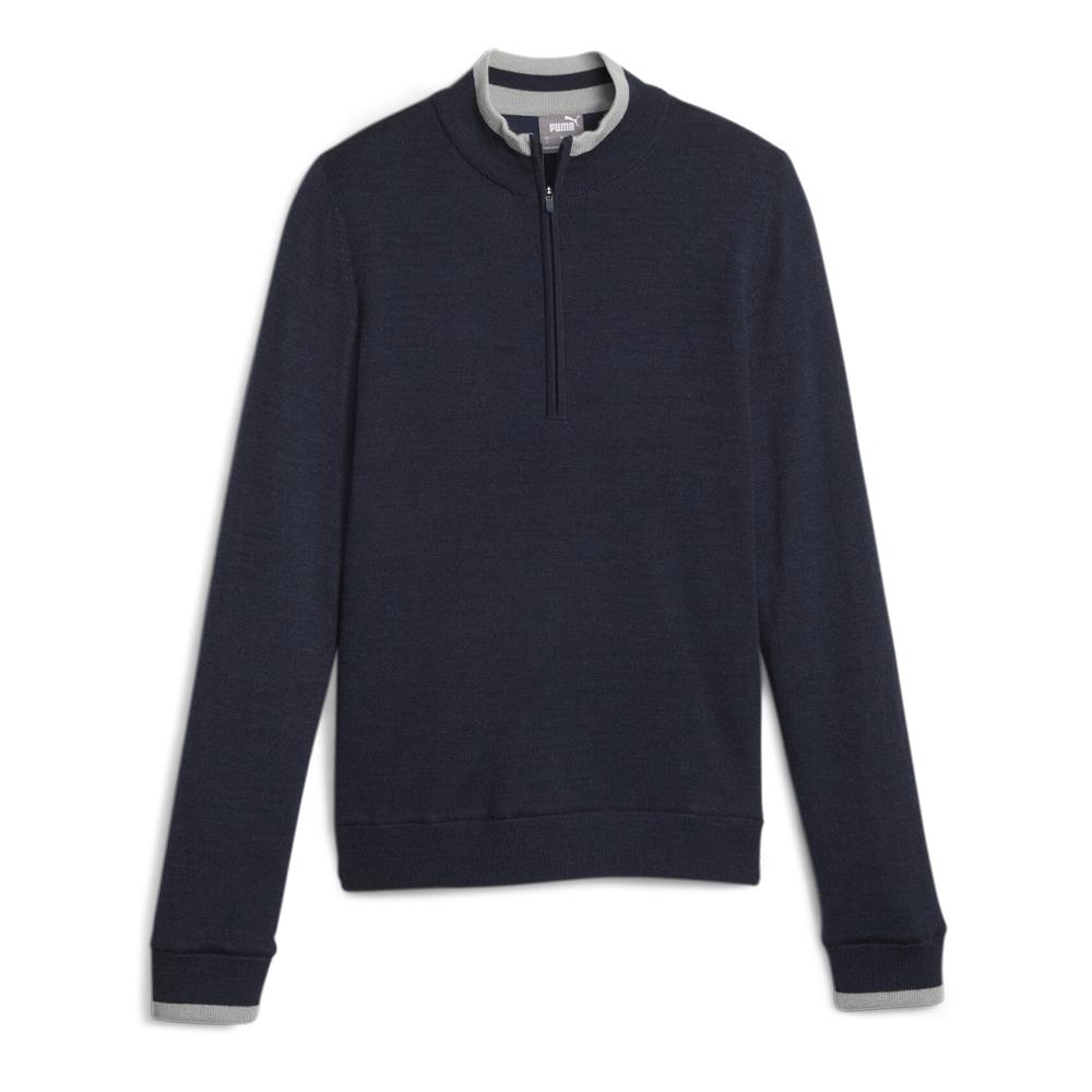 Puma Pull de Golf Marine Femme Puma Windblk Sweater