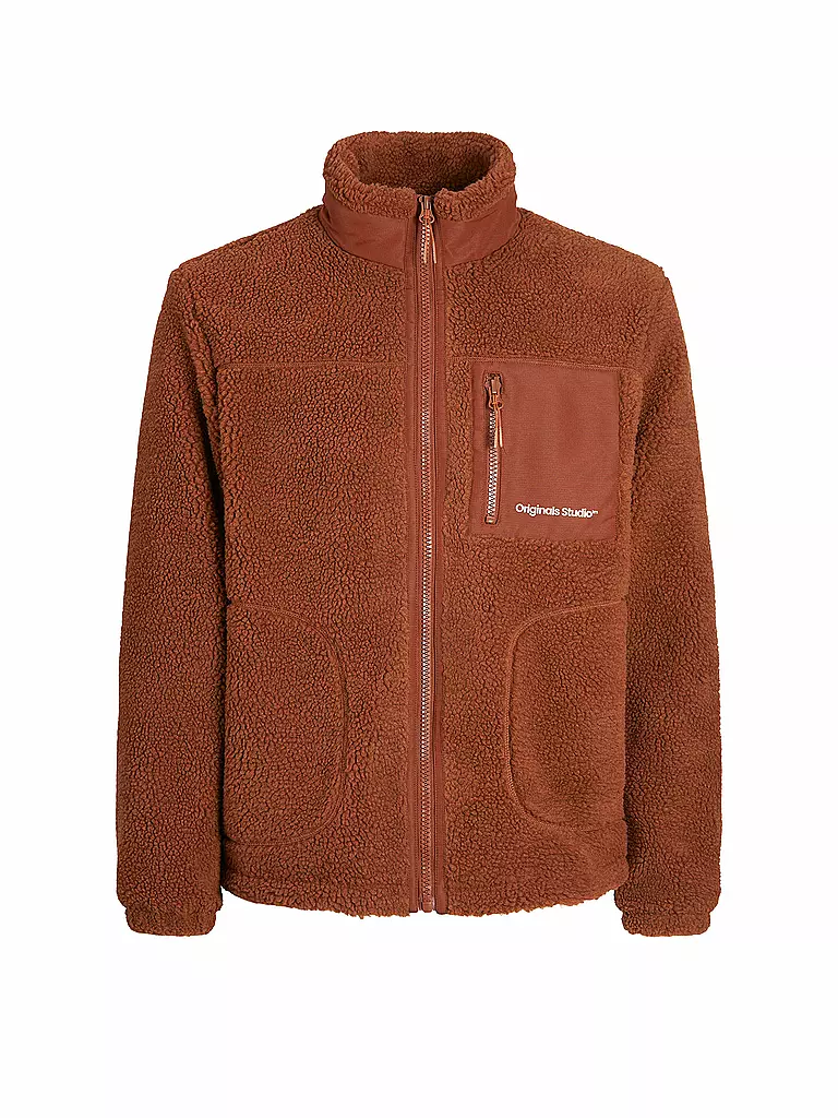 JACK & JONES Jacke in Felloptik JORVESTERBRO braun