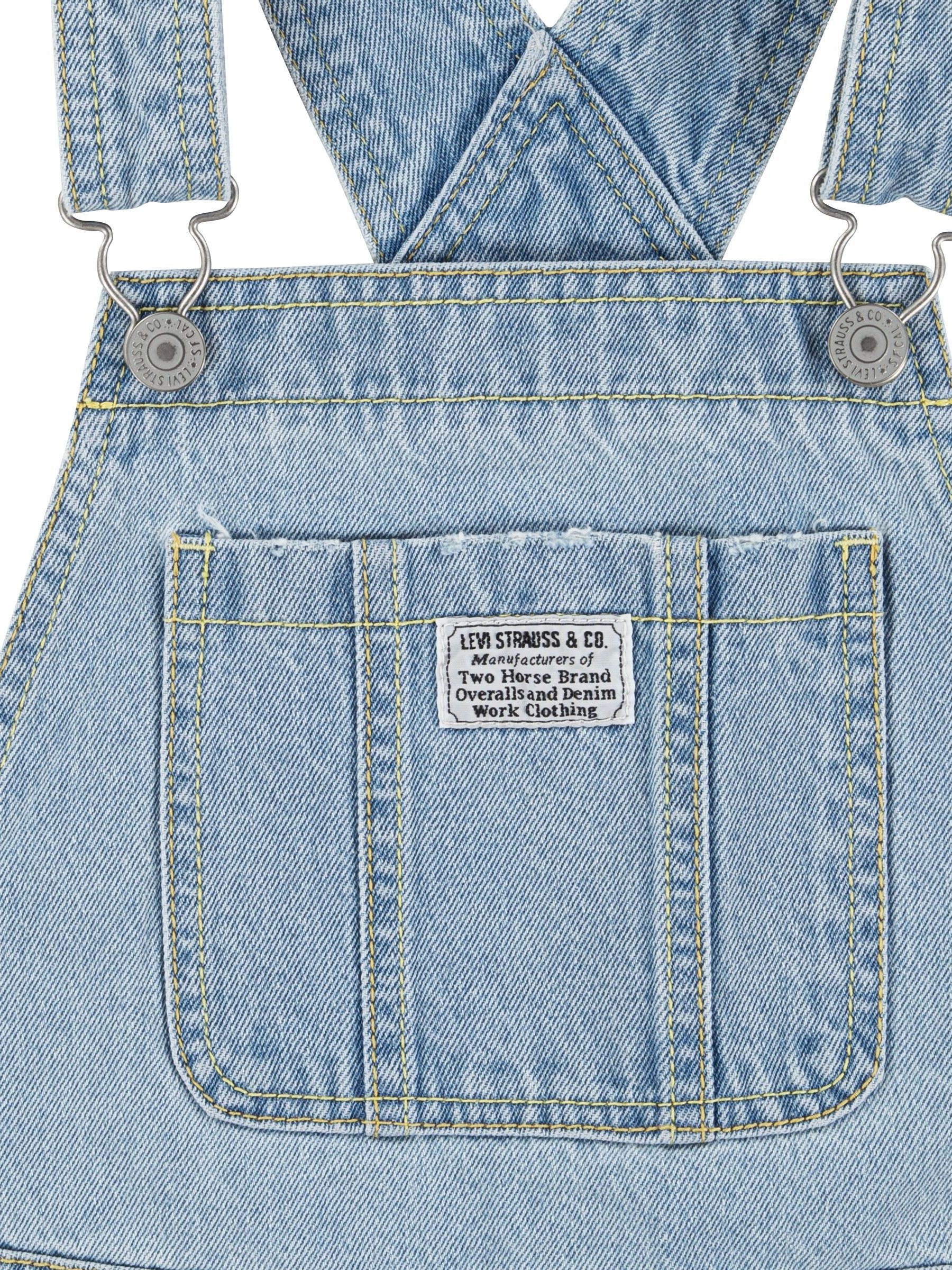 Levi's® 100% katoenen klassieke Denim logoshort bretelbroeken