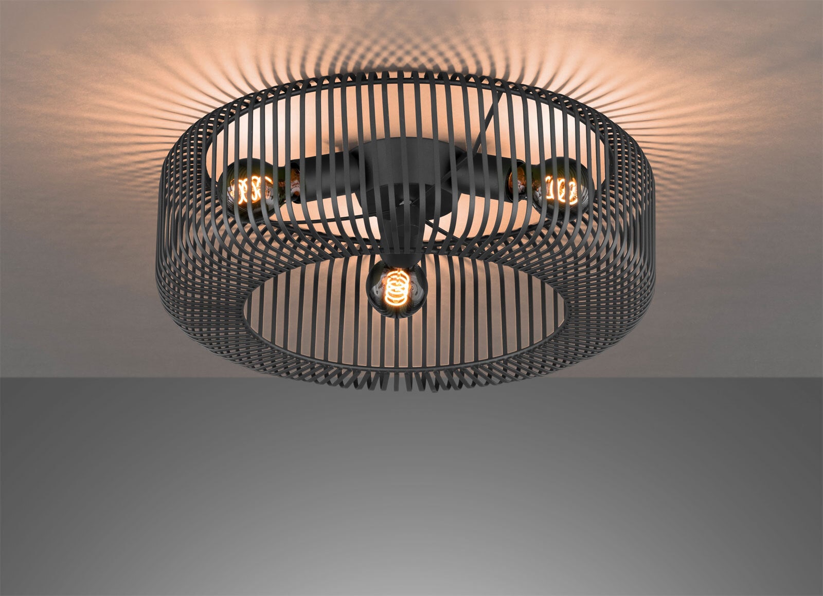 easy! by FHL Retrofit Deckenlampe CAGE sandschwarz