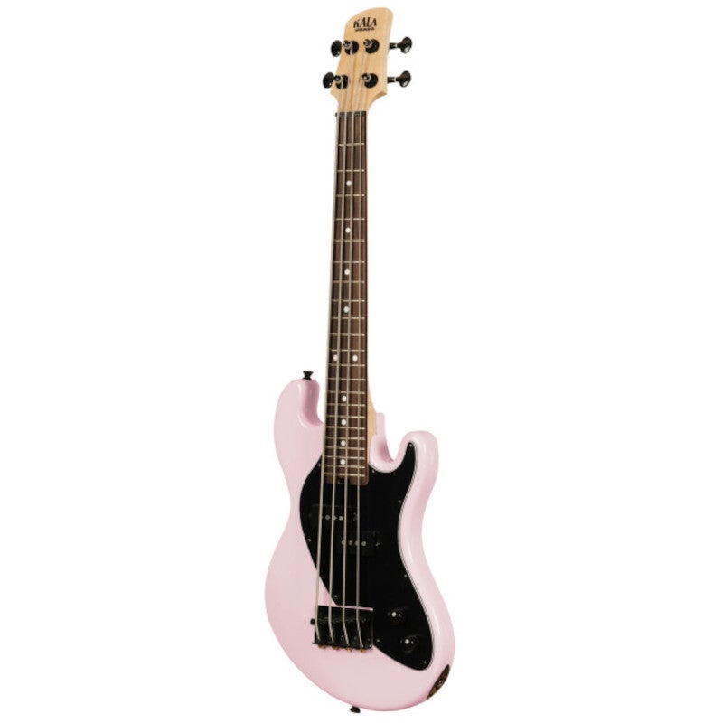 Kala Solid Body 4-String Fretted U-Bass Pale Pink elektrische basgitaar met gigbag