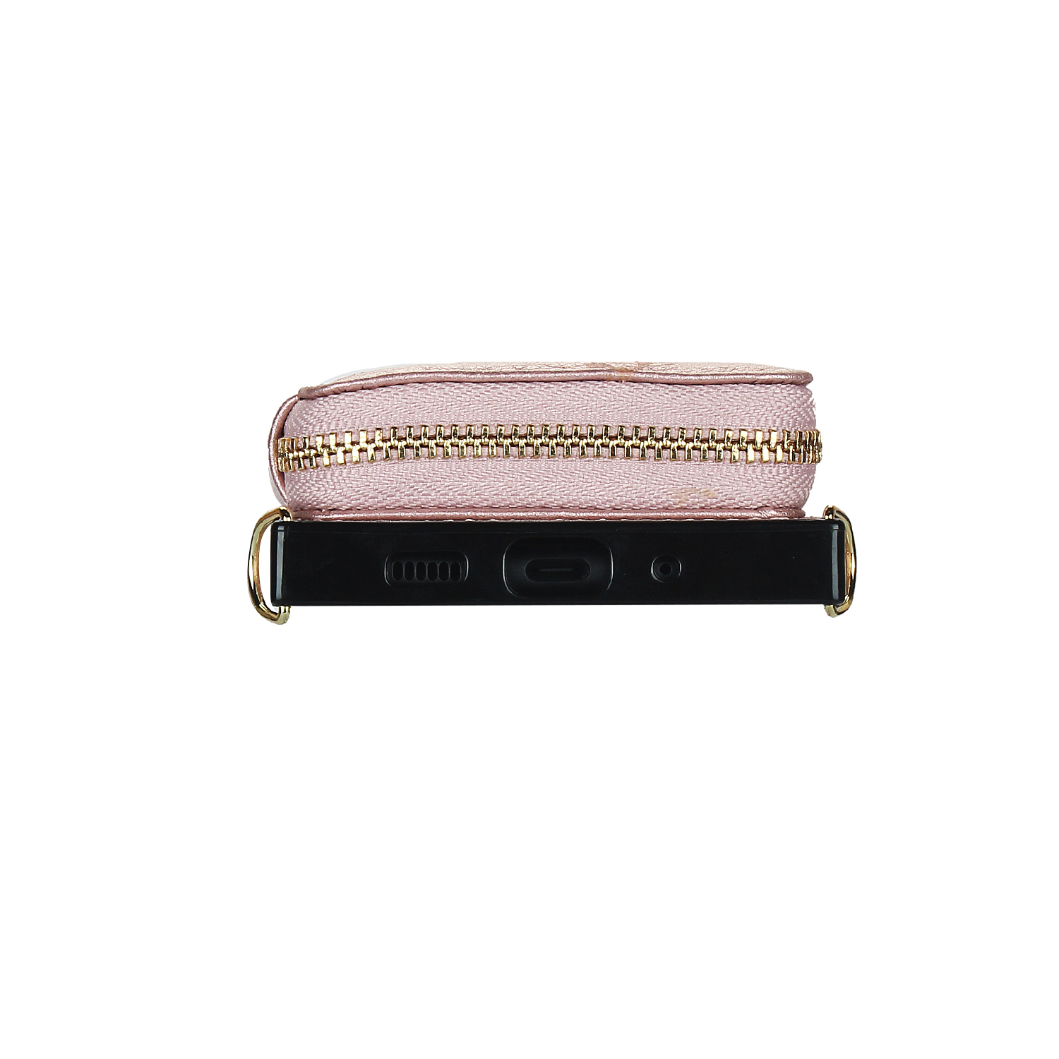 Samsung Galaxy S20 / S20 5G Necklace Leder Schutz Hülle mit Kartenfächer   Handykette (140cm) - Roségold