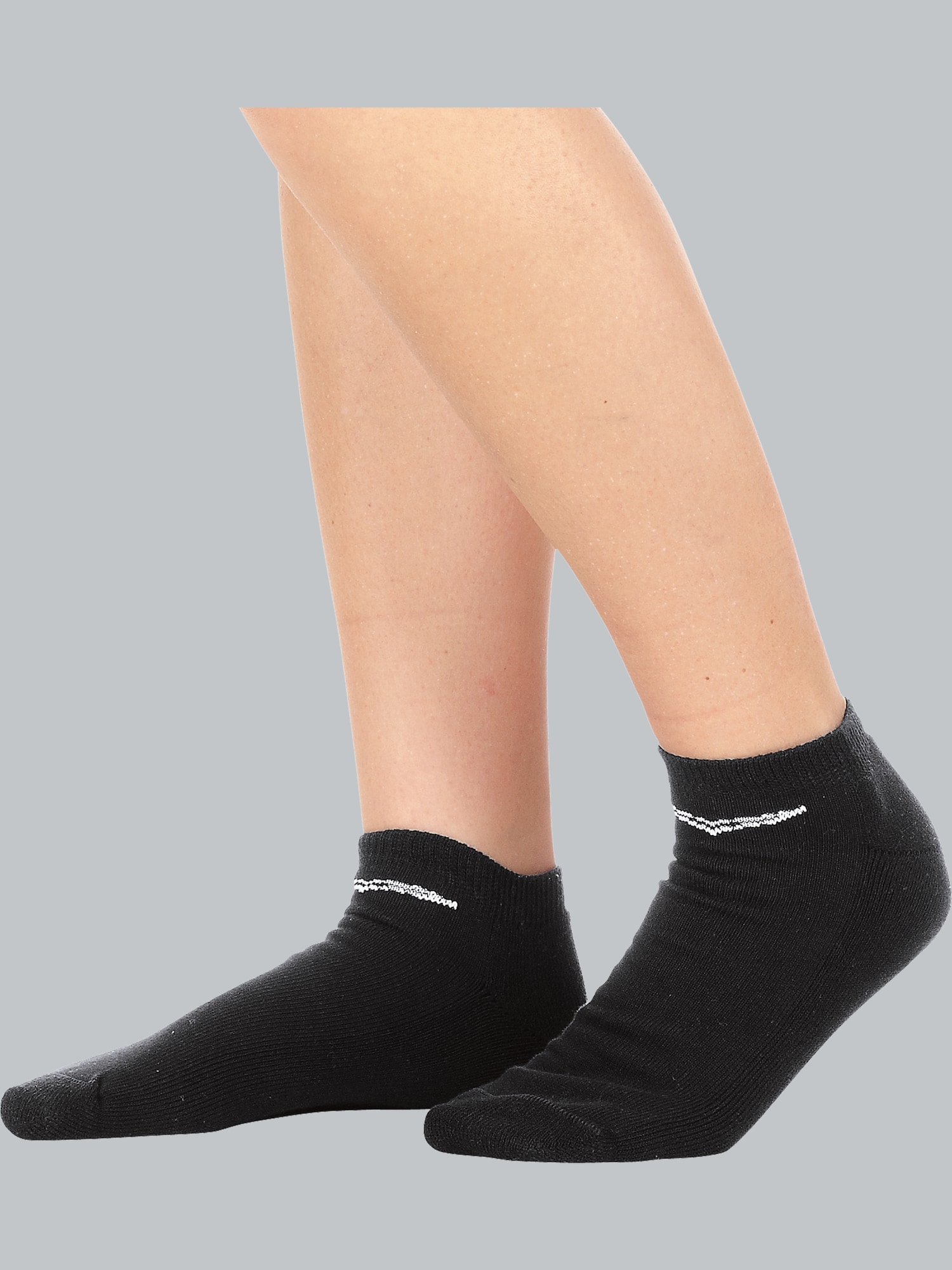 Kurzschaft-Socken im Doppelpack Schwarz