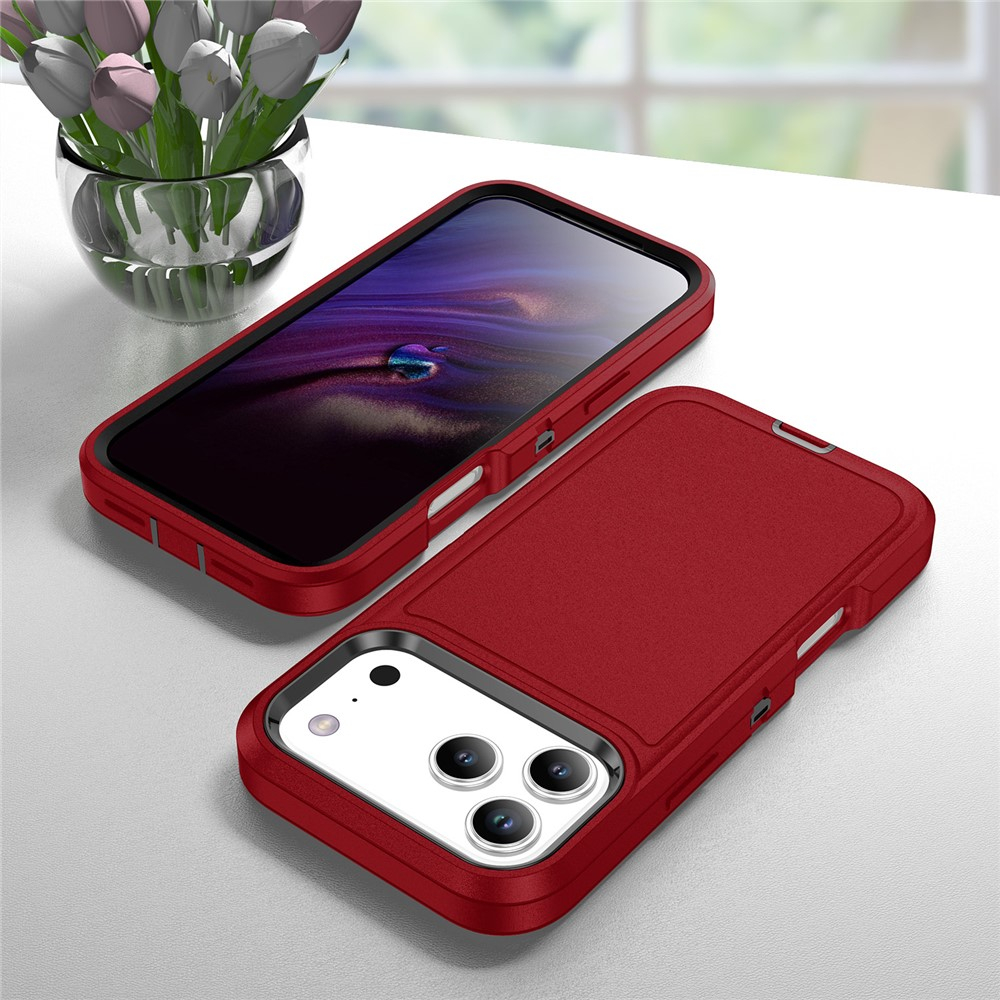 iPhone 17 Pro Outdoor Hybrid Schutz Hülle Defender - Rot