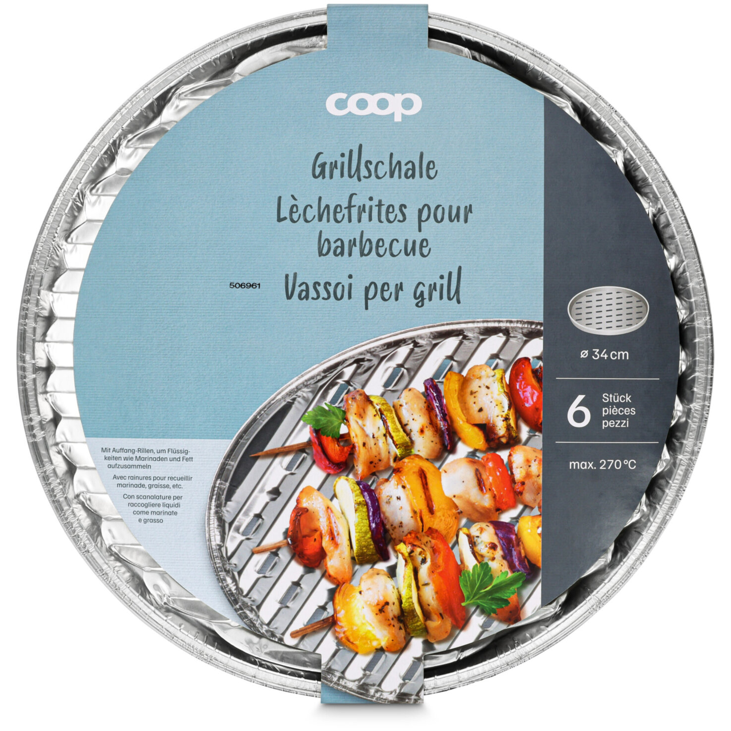 Grillschalen Ø34cm 6 Stück