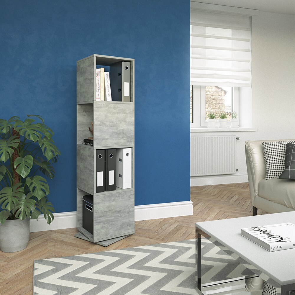 Vicco Drehregal XXL Regal Ordnerregal Büroregal Standregal Akten Schrank Beton