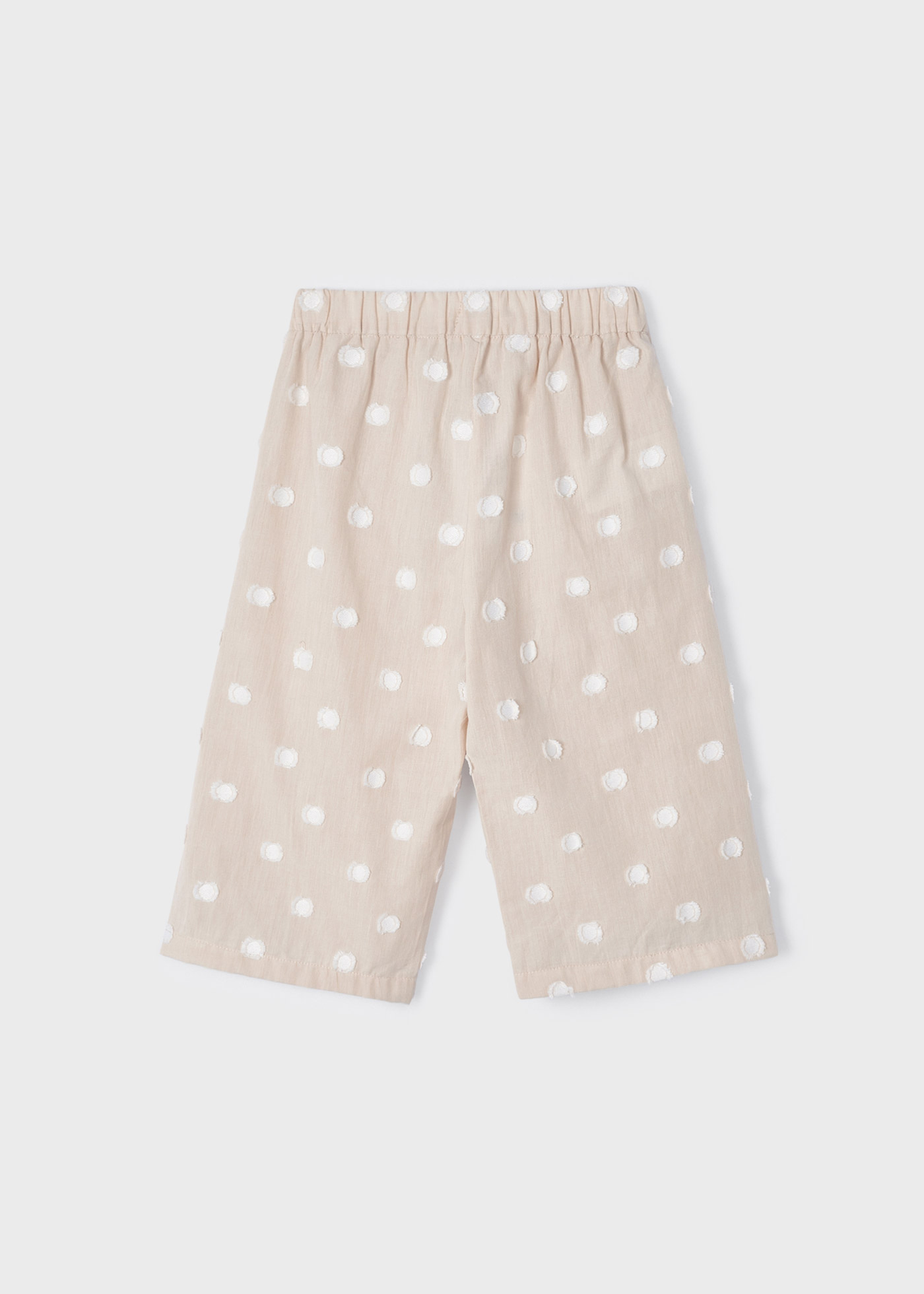 Calças cropped de algodão estampadas para meninas