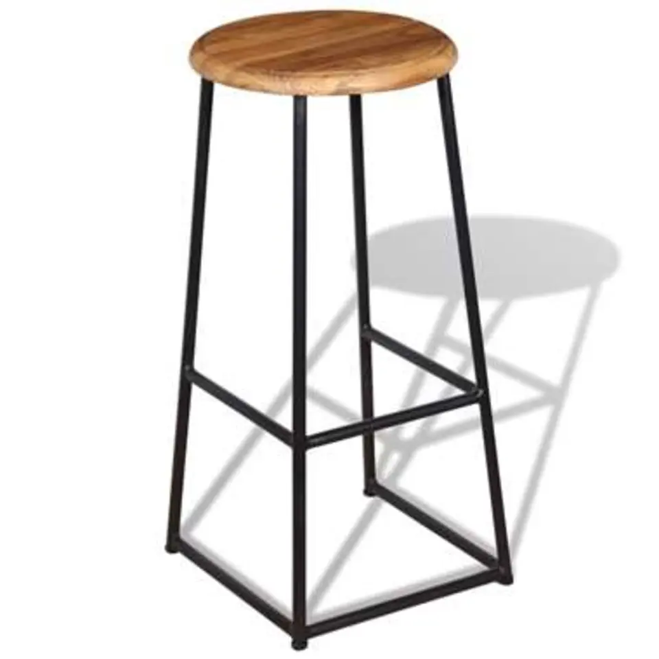 vidaXL - Barkruk - Bruin - Hout - 2 stuks
