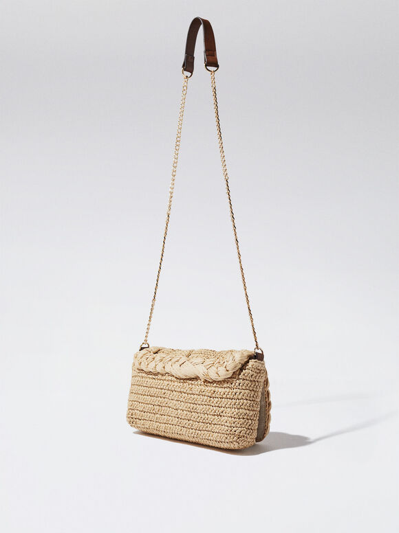 Bolso Bandolera De Paja - Camelo