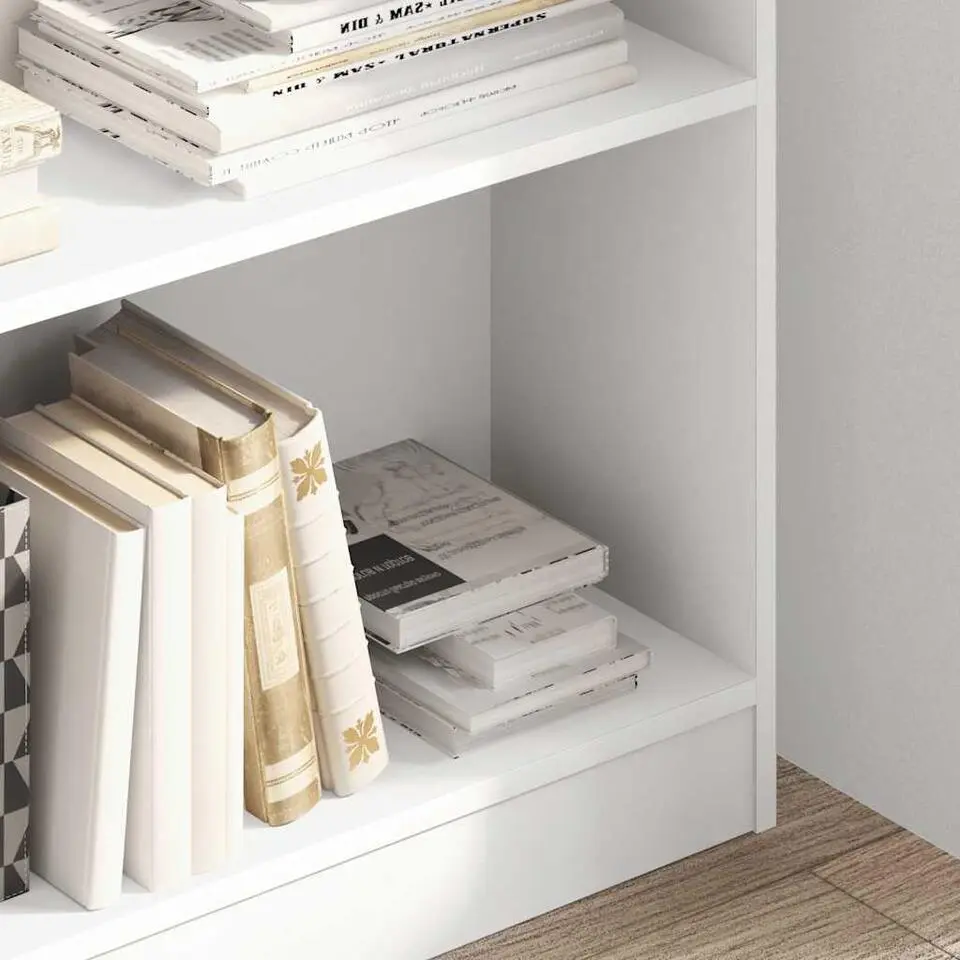 vidaXL - Boekenkast met 3 vakken - Wit - Bewerkt hout - 80x24x109 cm