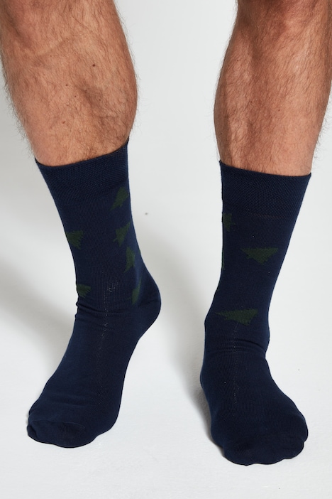 X-Mas Socken, 2er-Pack, Doppelpack, Tannenbaum, einfarbig, weiteres Bündchen