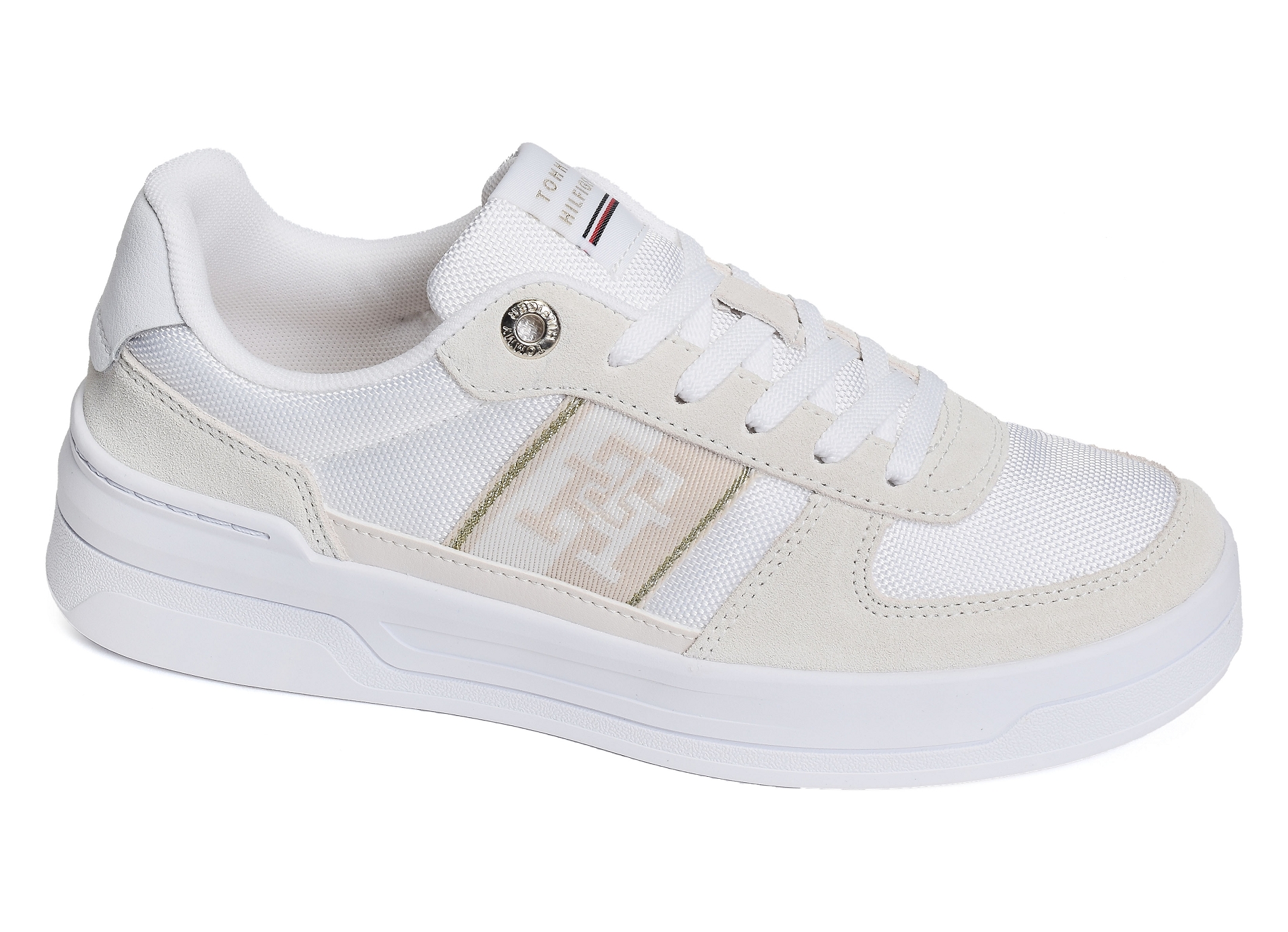 Basket sneaker with webbing 6950 blanc