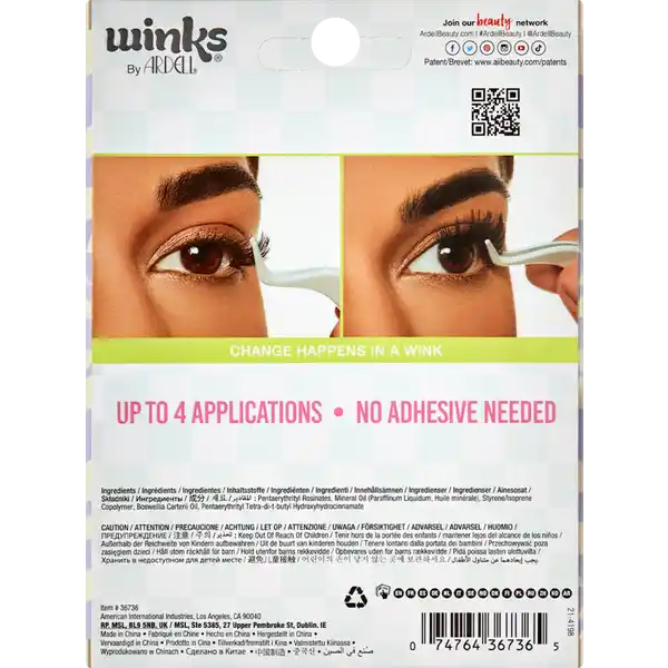 Winks Press On Lash Volume underlash extentions Wimpern