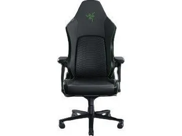 Razer Iskur V2 - Spillestol - ergonomisk - armstøtter - T-formet - vippe - drejeled - syntetisk læder - sort, grøn