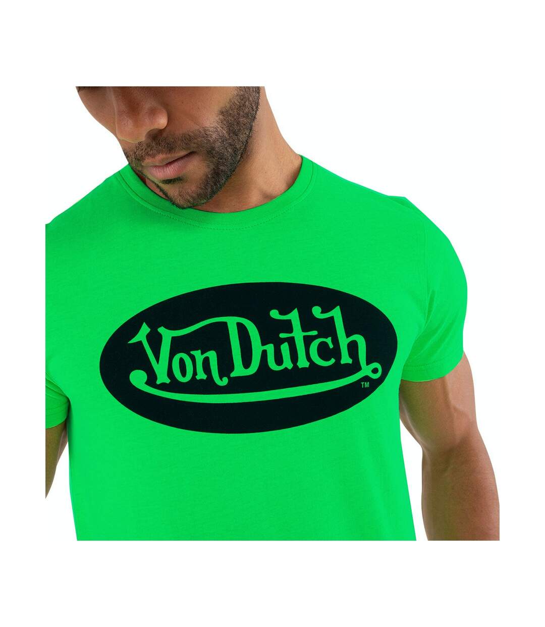 T-shirt col rond homme en coton Front