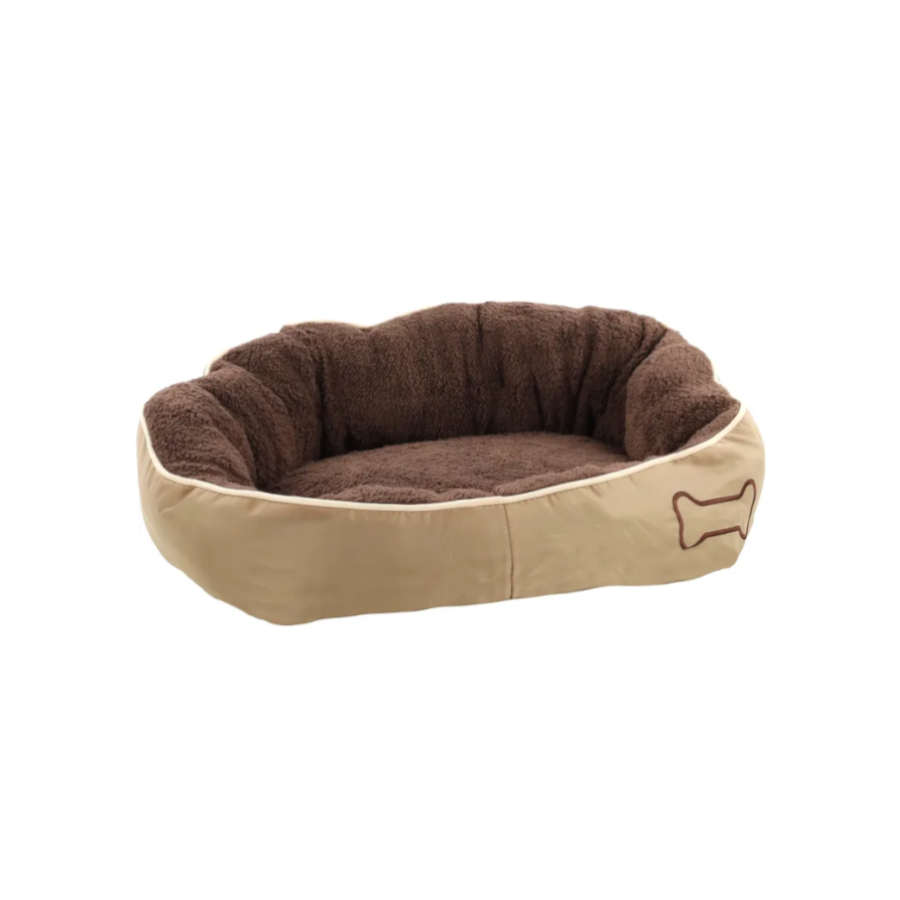Cama/berço retangular marrom para cães Flamingo Chipz