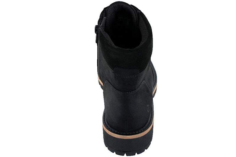 ECCO ELAINA STØVLE I SORT NUBUCK MED SNØREBÅND