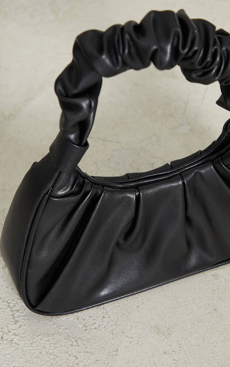 Noir Sac À Bandoulière Avec Anse Froncée Extrême