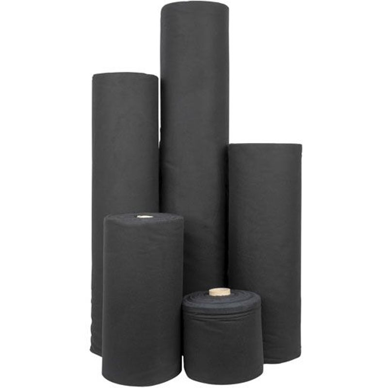 Showtec Deko-Molton 60m x 80cm rol, zwart