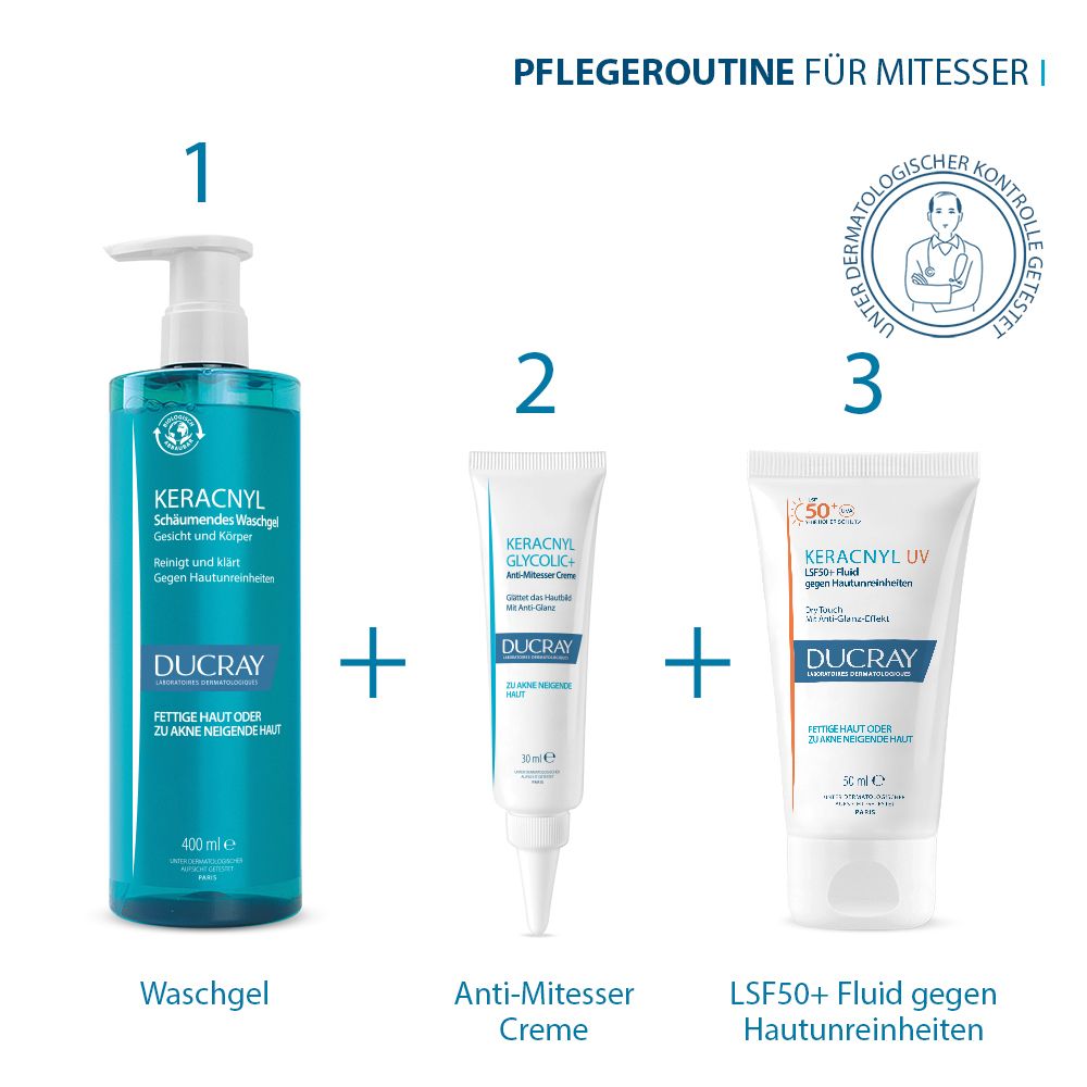 DUCRAY KERACNYL Glycolic+  Anti-Mitesser Creme
