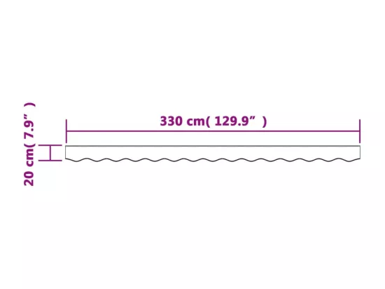Tissu de remplacement de cantonnière d’auvent rayure marron