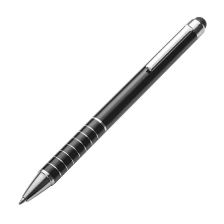 Macma Touchpen Kugelschreiber aus Metall, schwarz, 10 Stück
